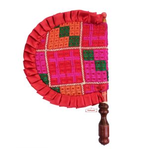 Red Embroidered Phulkari Pakhi T0314