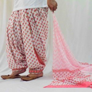 Pure Cotton Printed Patiala Salwar Dupatta Set PSD276