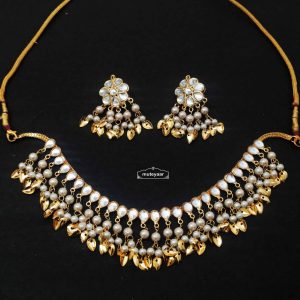 White Kundan Chain Set J0675