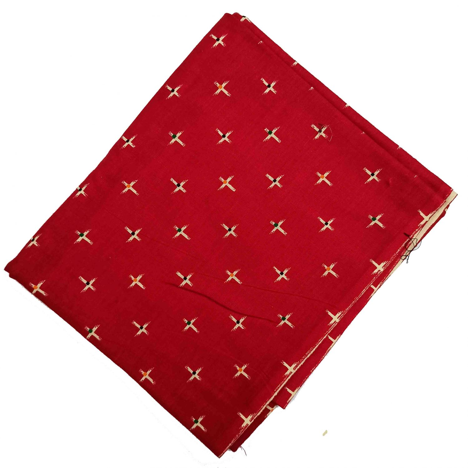 Red Soft Pure Cotton Kurti Fabric Cutpiece CTP54