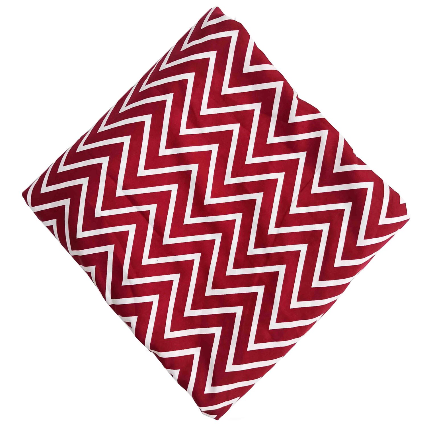 Maroon Zigzag American Crepe Fabric PAC54