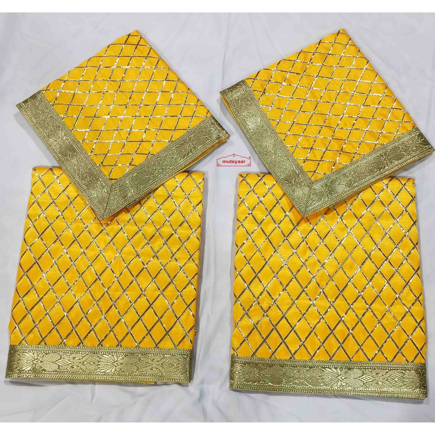 Yellow Gotapatti Work Rumala Sahib RL019