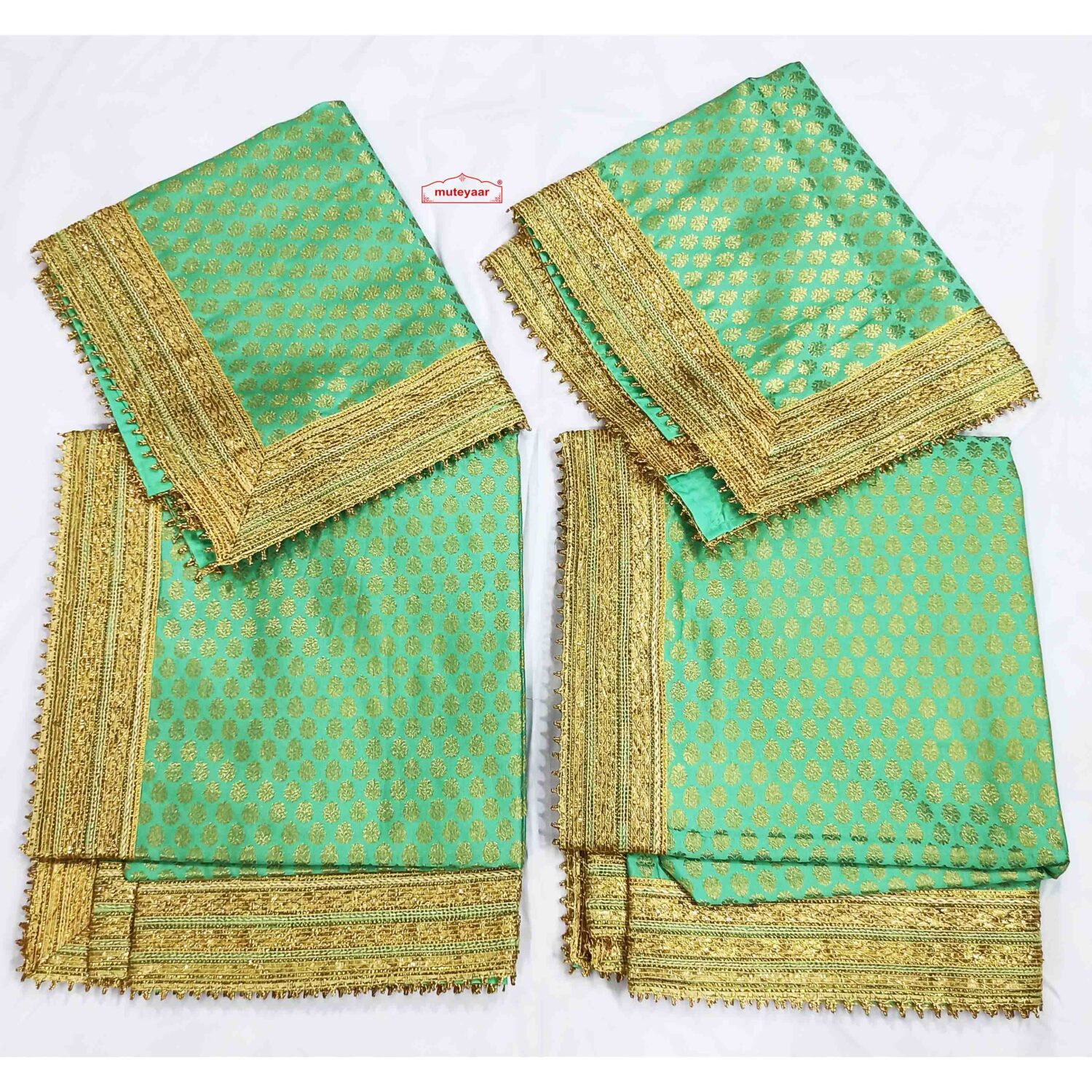 Sea Green Brocade Rumala Sahib RL026 Sea Green Brocade Rumala Sahib RL026
