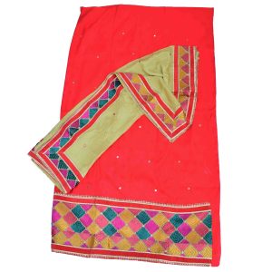 Red Phulkari Suit F0771