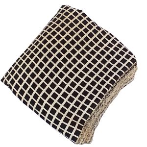 Black Check Print American Crepe Fabric PAC67