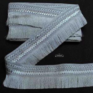 3 inch wide Silver Kiran Gota Lace LC378