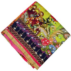 Mirrors Embellished Printed Chinon Dupatta DP051