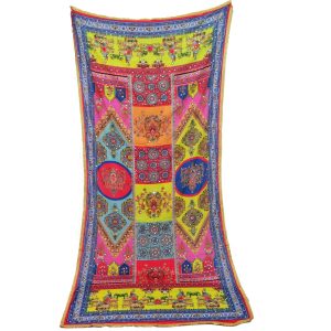 Mirrors Embellished Printed Chinon Dupatta DP052
