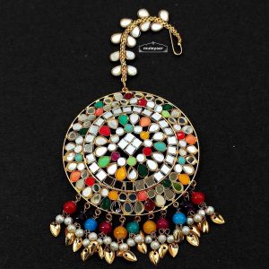 Multicolour Big Tikka with mirrors work J0703