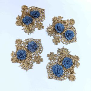 Grey Roses Motif Patch for multipurpose use MT092