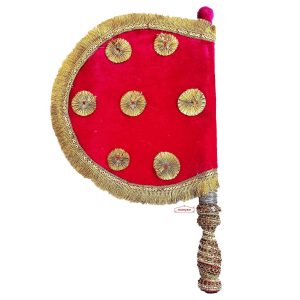 Magenta Gota Tikki Work Hand Fan T0346