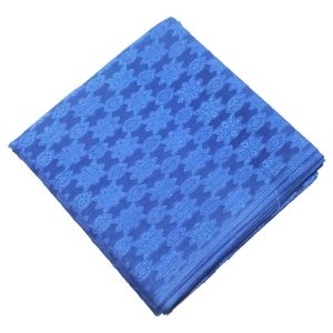 Blue Self Print Plain Cotton Suit CJ051