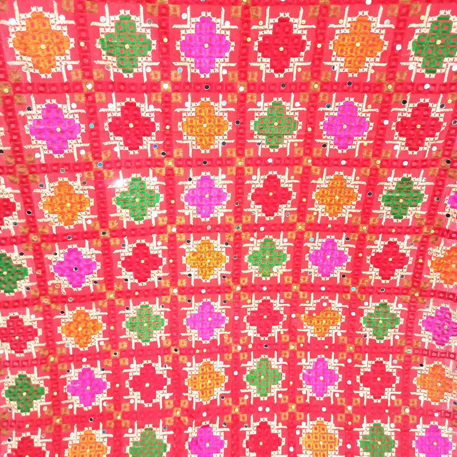 Multicolour Phulkari Bagh Dupatta D0968