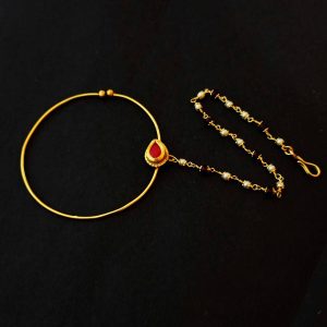 Designer Jadau Big Nath Nose Pin J0728