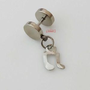 Steel colour earring bali topus for men J0735