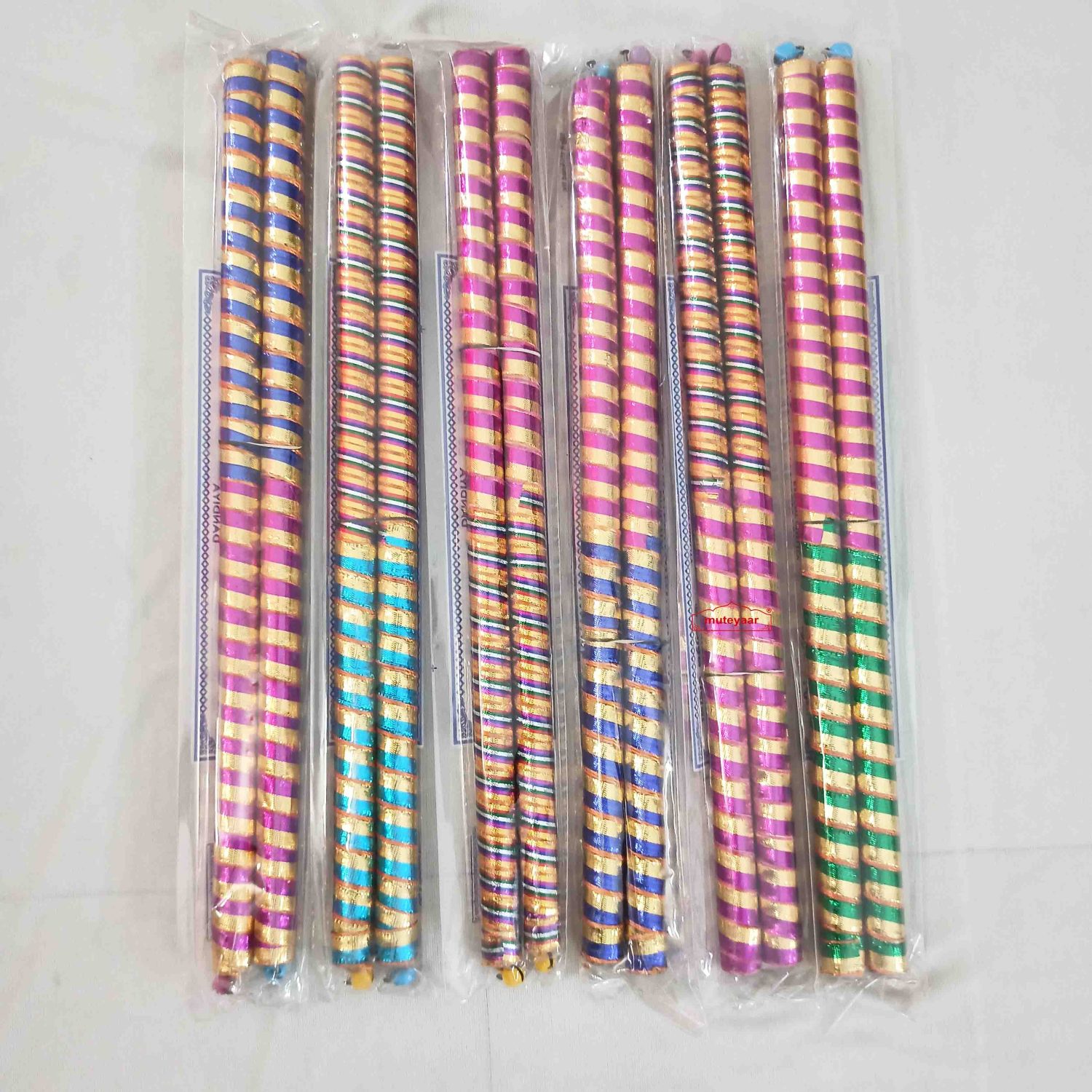 15 inch Dandiya Sticks Set of 12 pcs