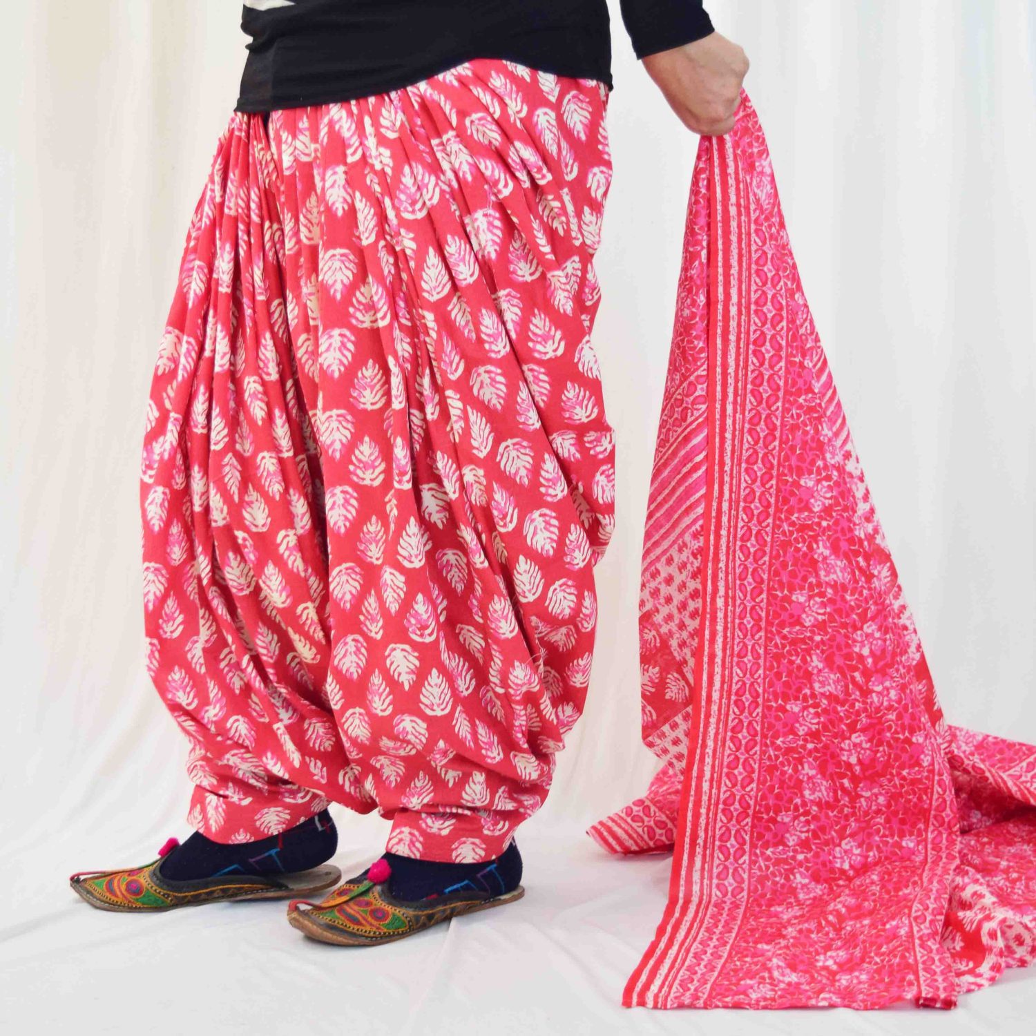Printed Cotton Patiala Salwar Dupatta PSD312 3 Printed Cotton Patiala Salwar Dupatta PSD312