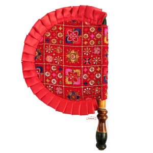 Red Embroidered Punjabi Pakhi T0386