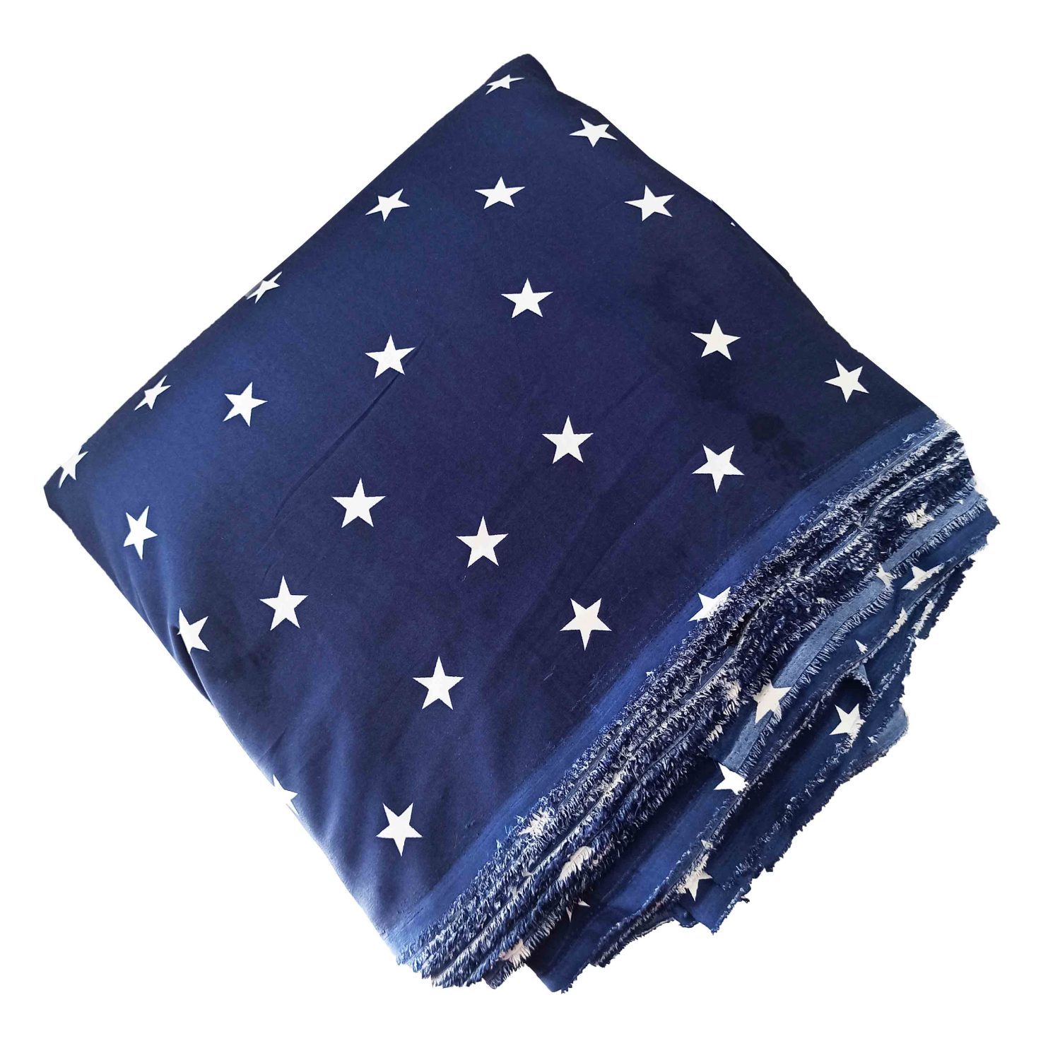 Dark Blue American Crepe White Stars Print PAC76 3 Dark Blue American Crepe White Stars Print PAC76