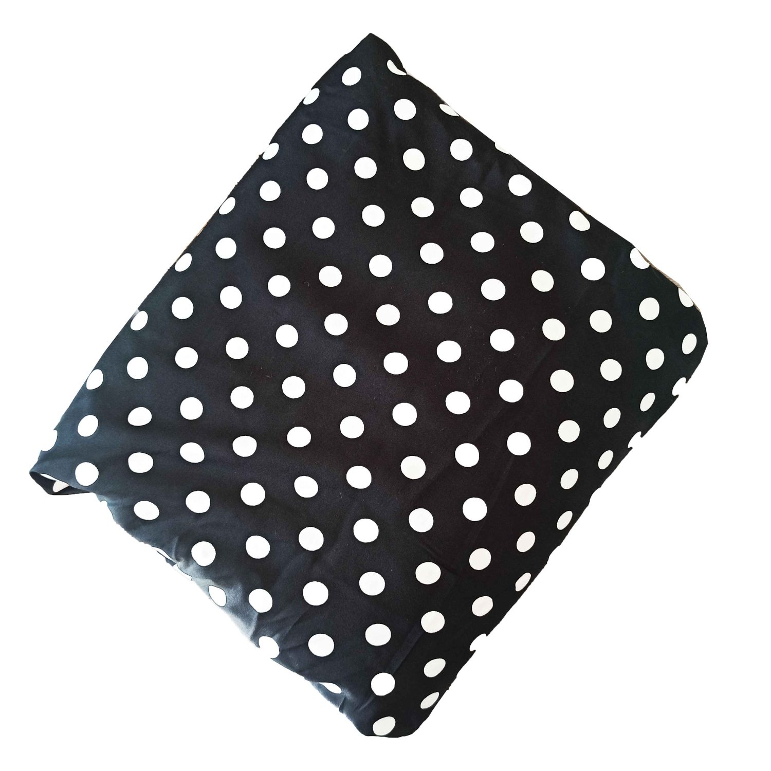 Black Polka Print American Crepe Fabric PAC77 3 Black Polka Print American Crepe Fabric PAC77