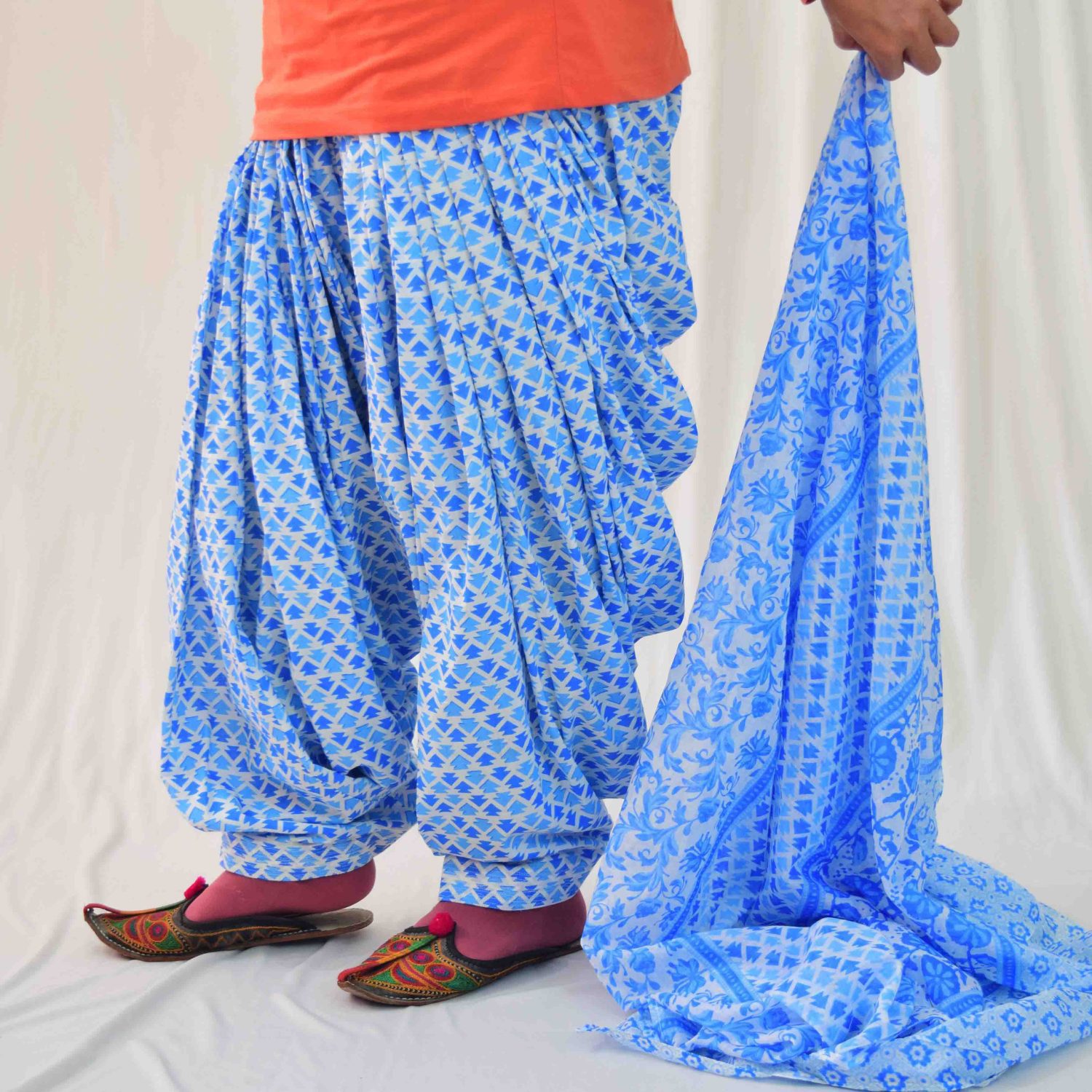 Cotton Printed Patiala Salwar Dupatta PSD317 3 Cotton Printed Patiala Salwar Dupatta PSD317