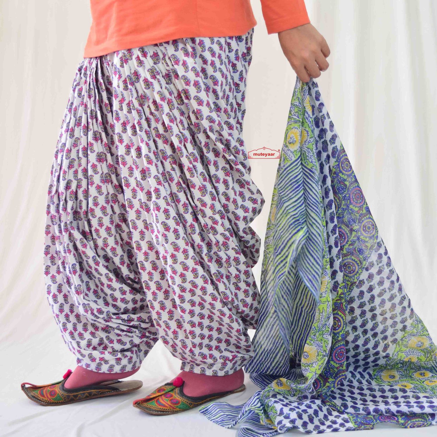 Printed Patiala Salwar Dupatta PSD320 3 Printed Patiala Salwar Dupatta PSD320
