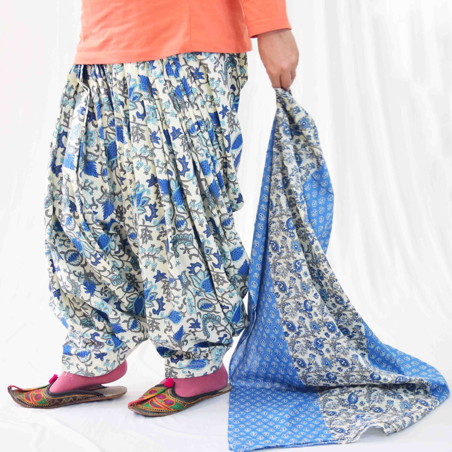 Cotton Printed Patiala Salwar Dupatta PSD323 3 Cotton Printed Patiala Salwar Dupatta PSD323