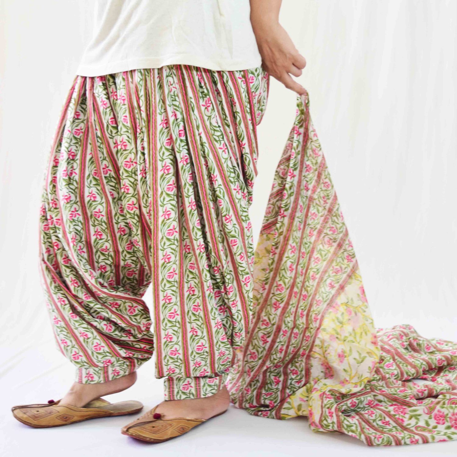 Printed Cotton Patiala Salwar Dupatta PSD328 3 Printed Cotton Patiala Salwar Dupatta PSD328