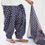 Black Printed Cotton Patiala Salwar Dupatta Set PSD331
