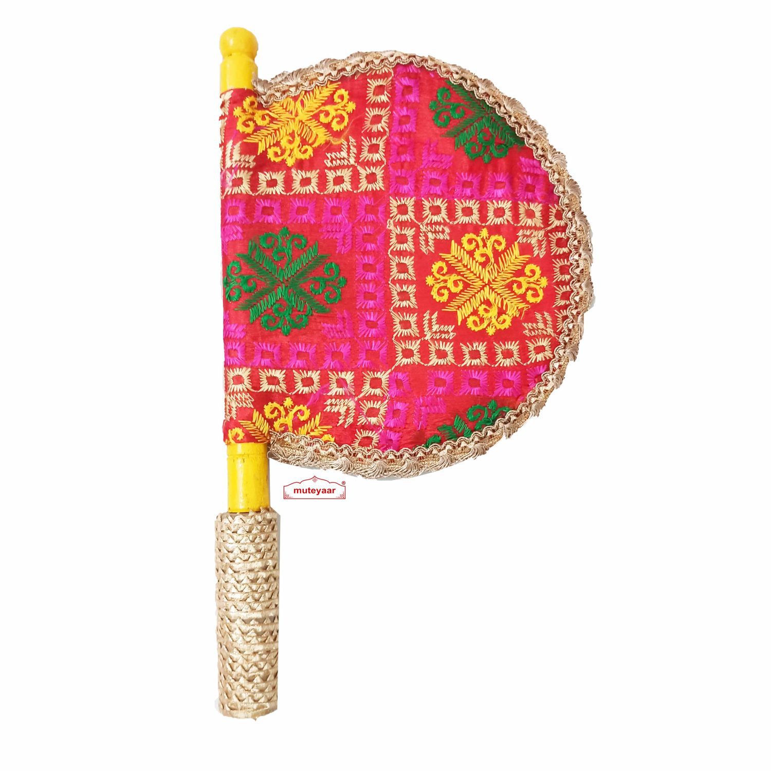 Multicolour Phulkari Pakhi T0394 2 Multicolour Phulkari Pakhi T0393