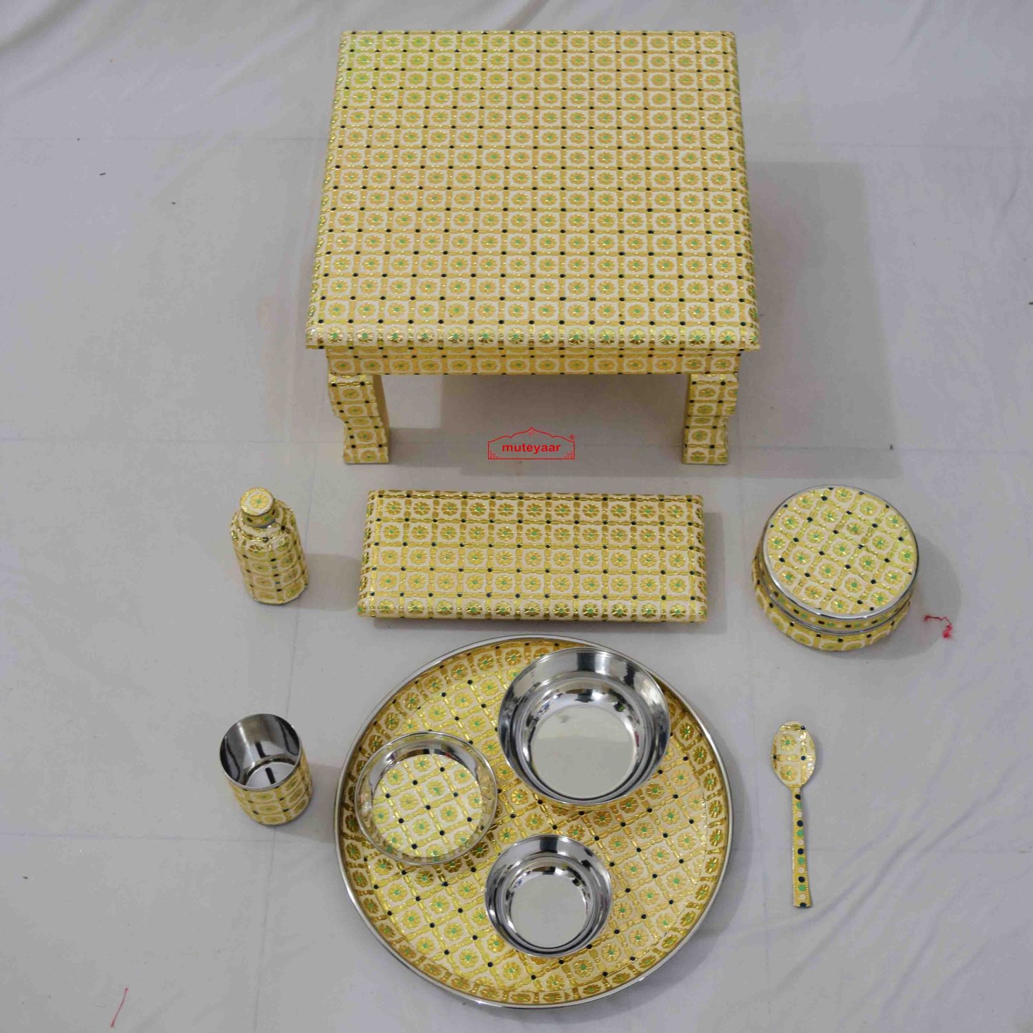 Chowki Thali Set for Punjabi Wedding CHK03 3 Chowki Thali Set for Punjabi Wedding CHK03