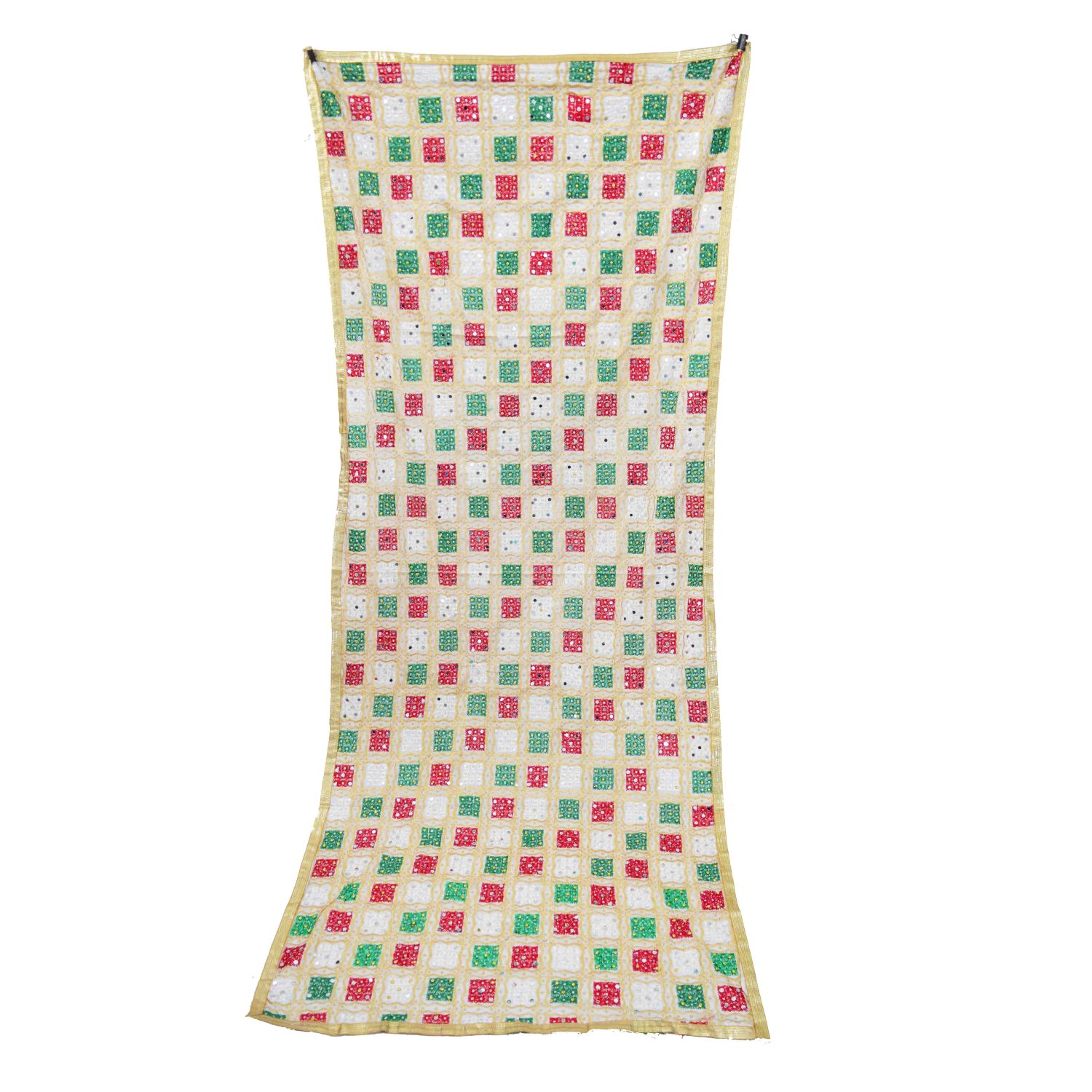 White Semi Chinon Phulkari Dupatta D0972 5 White Semi Chinon Phulkari Dupatta D0972