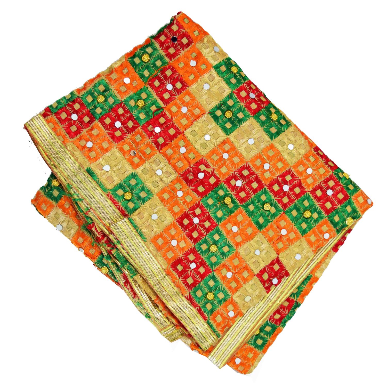 Multicolour Phulkari Bagh Dupatta D0979