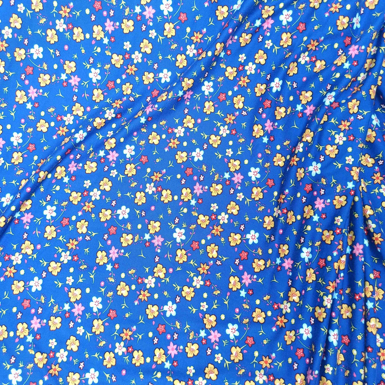 Blue Print Hosiery Fabric HF053 3 Blue Print hosiery fabric HF053