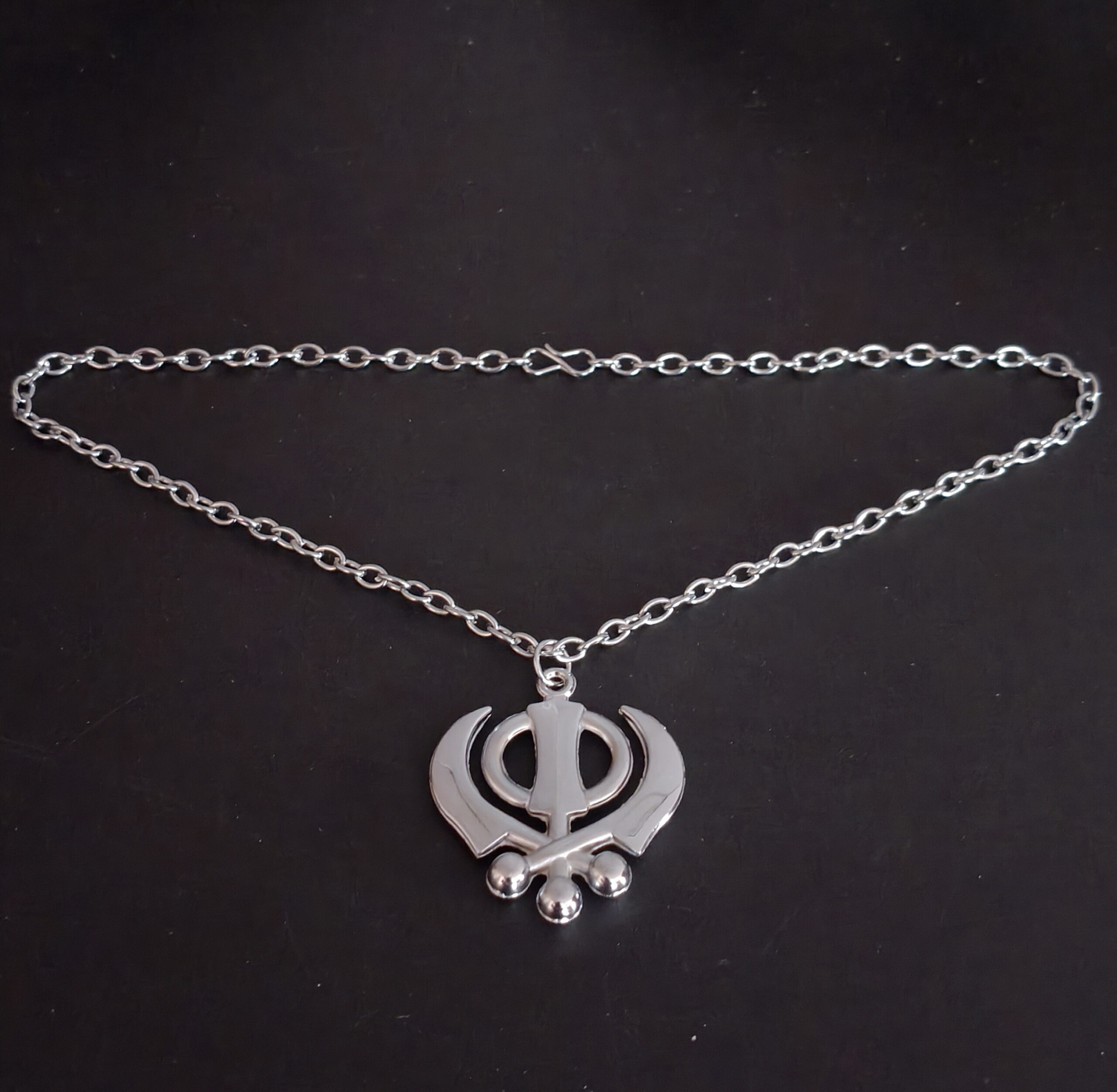 Khanda Locket with Chain 1 KHANDA LOCKET