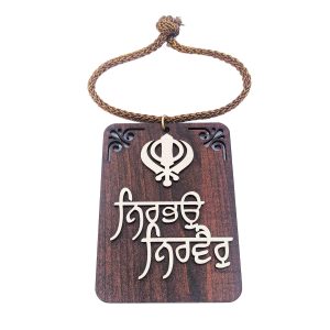Nirbhou Nirvair Placard Car Hanging CA005