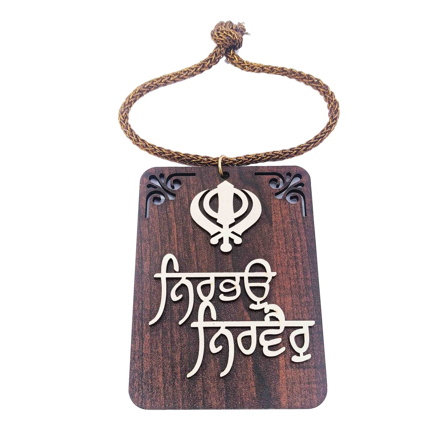 Nirbhou Nirvair Placard Car Hanging CA005