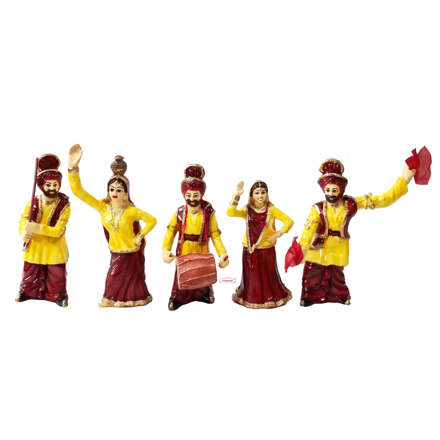 Bhangra Party Statue Set of 5 pcs ST006 5 Bhangra Party Statue Set of 5 pcs ST006