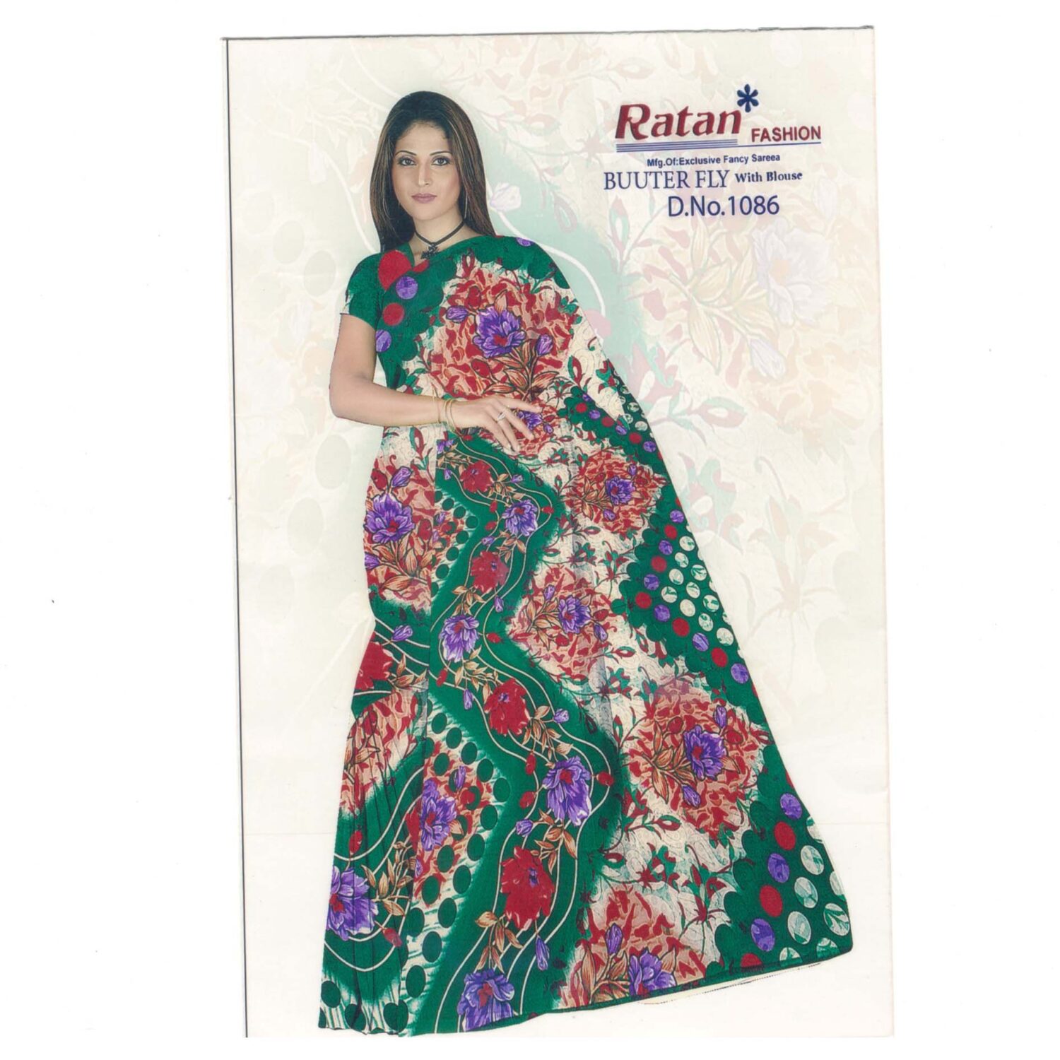 Faux Georgette Printed Saree 13B001 3 Faux Georgette Printed Saree 13B001