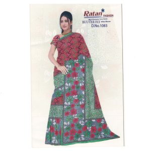 Faux Georgette Printed Saree 13B007