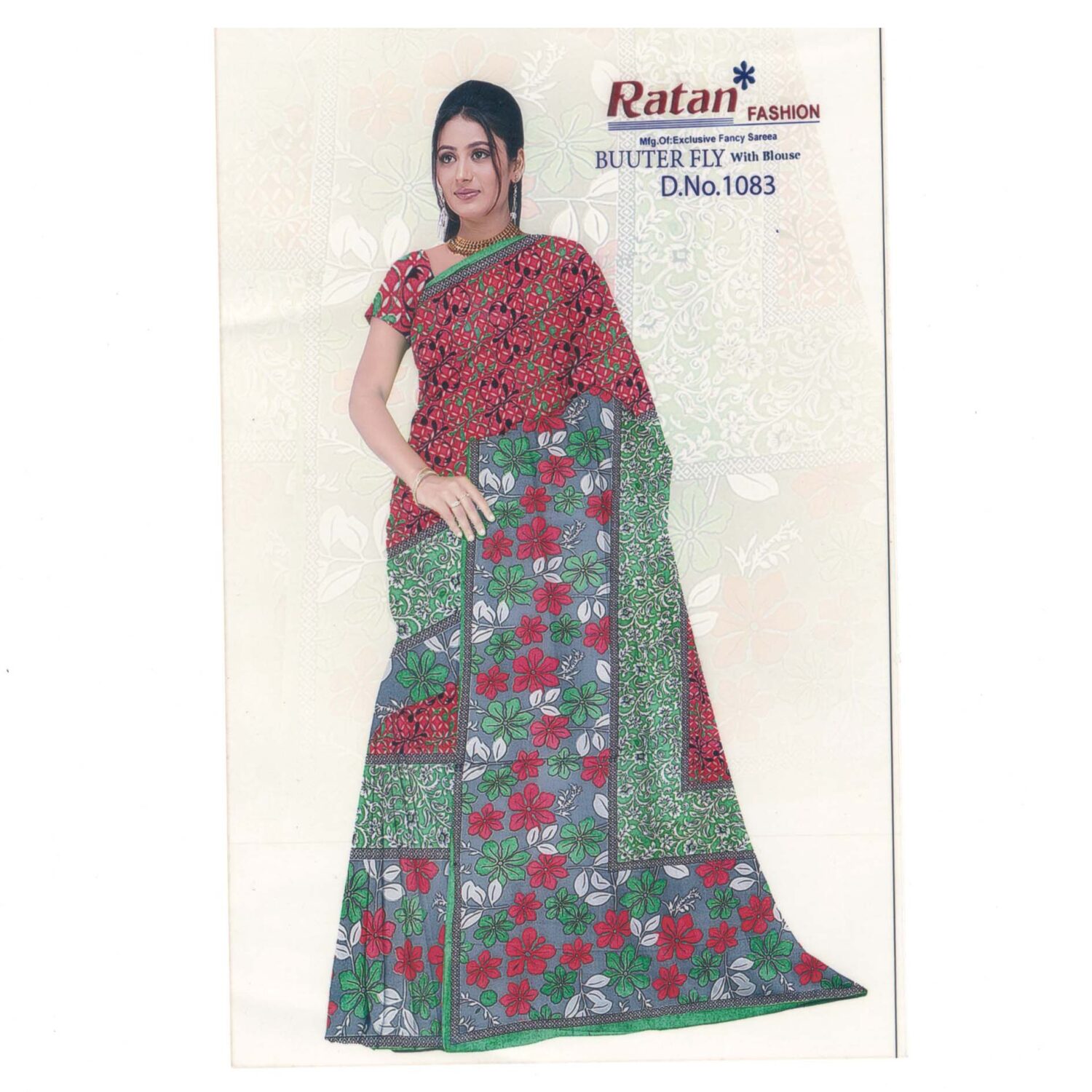 Faux Georgette Printed Saree 13B007 3 Faux Georgette Printed Saree 13B007