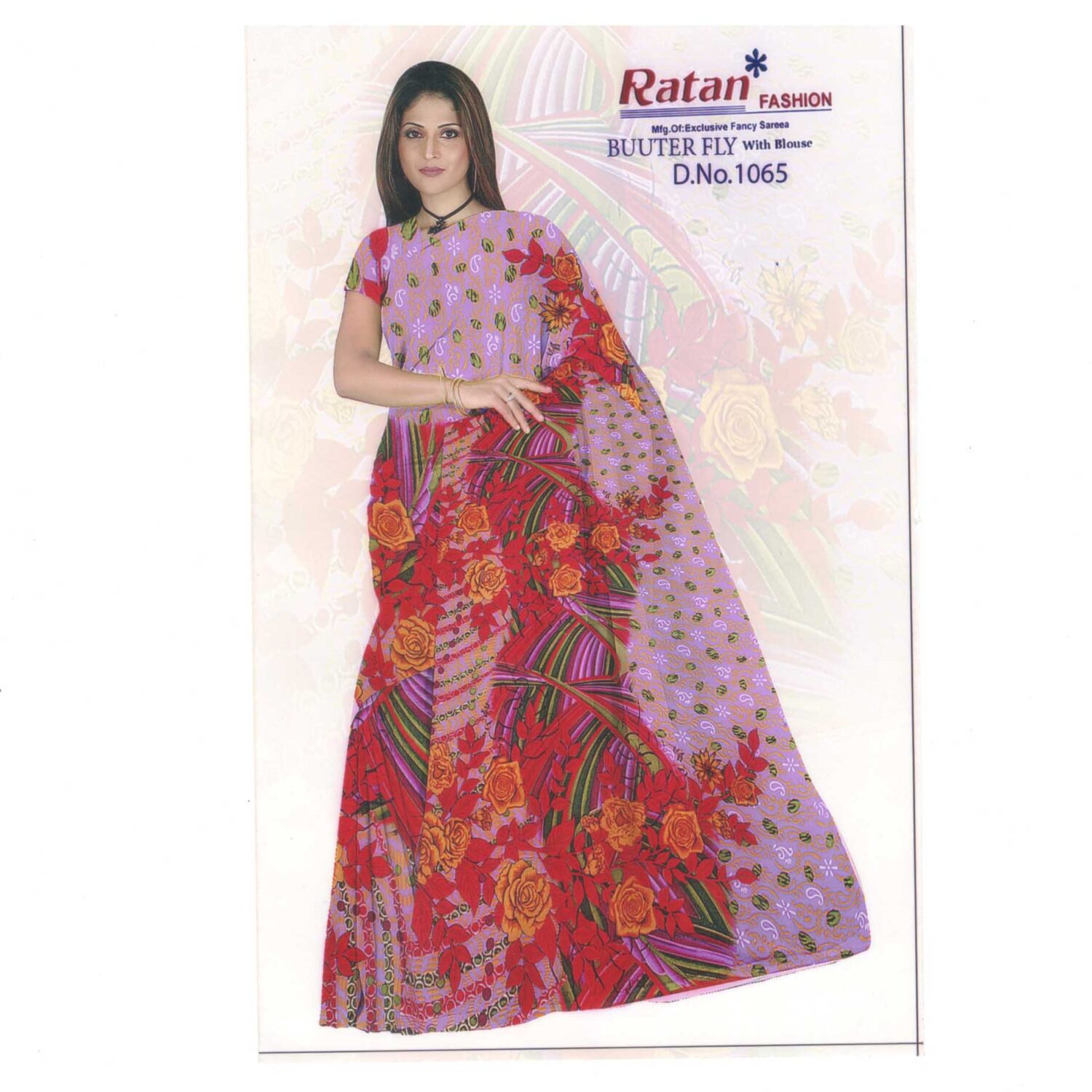 Faux Georgette Printed Saree 17B002 2 Faux Georgette Printed Saree 17B002