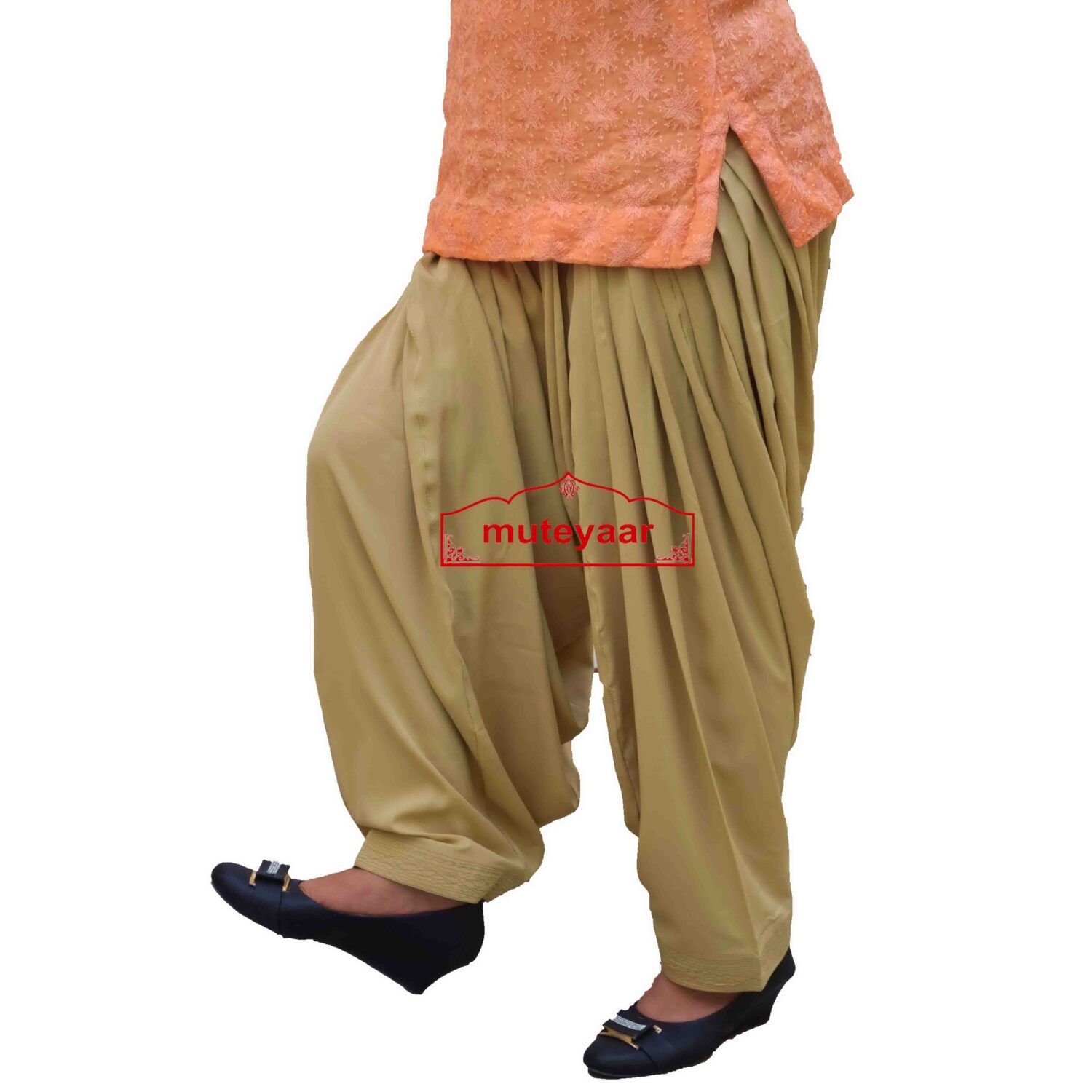 Semi Patiala Salwar made of Crepe Fabric 1 Semi Patiala Salwar made of Crepe Fabric