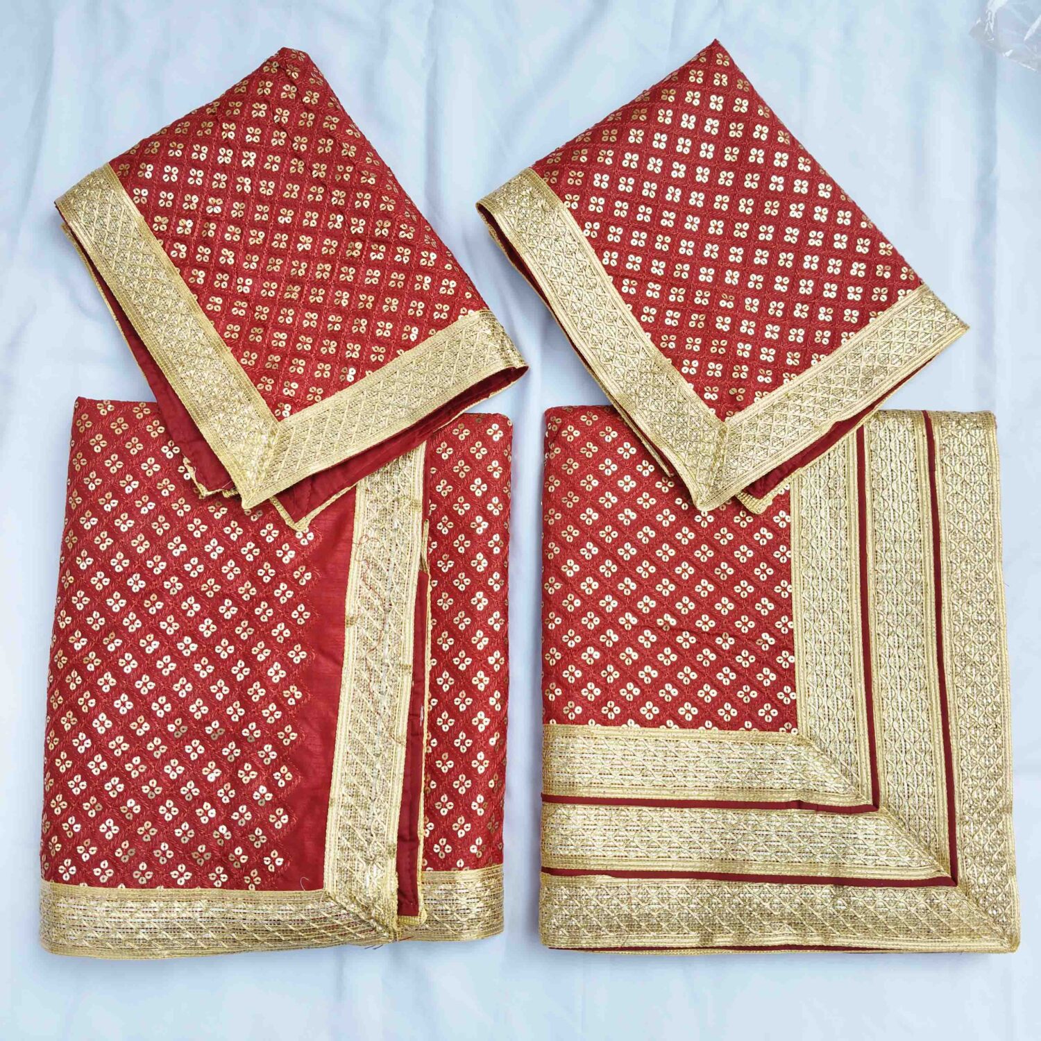 Red Sequins Work Rumala Sahib RL050 3 Red Sequins Work Rumala Sahib RL050