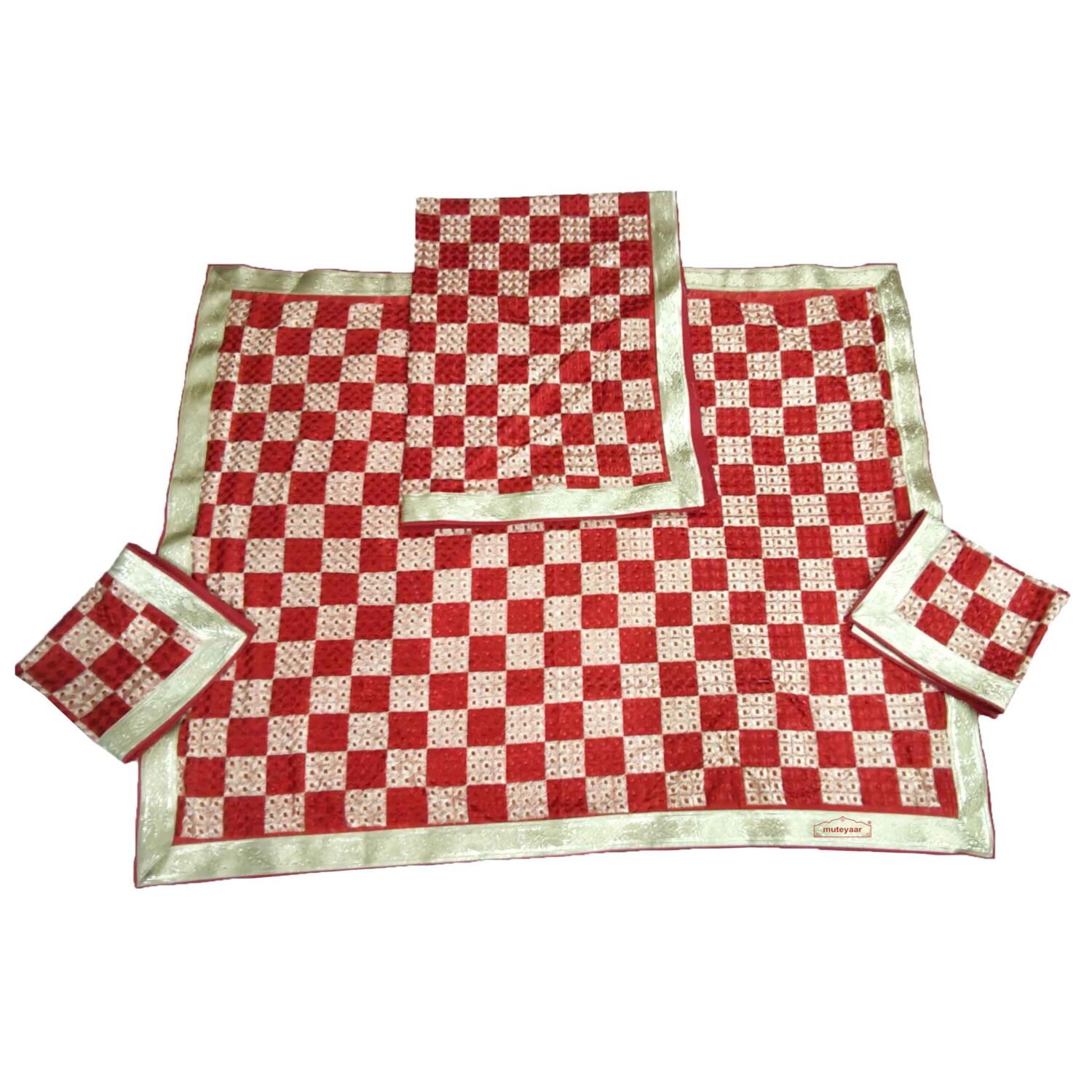 Allover Phulkari Embroidered Rumala Sahib Set RL054 3 Allover Phulkari Embroidered Rumala Sahib Set RL054