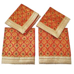 Red Rumala Sahib with Gota Border RL057Â