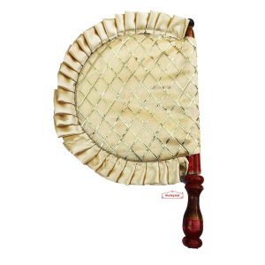 Gold Gota Work Hand Fan T0343