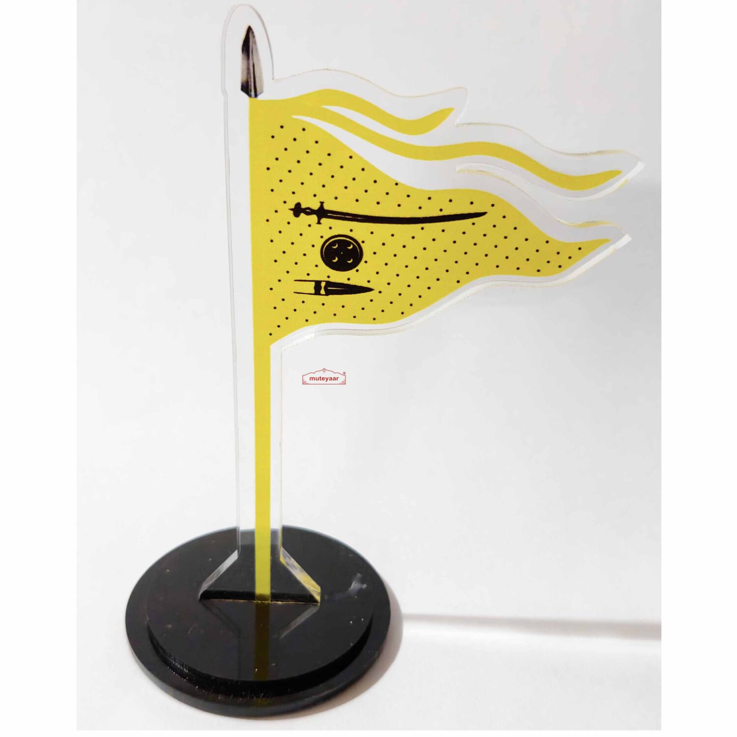 Nishan Sahib Decorative Memento CA0011 5 Yellow Nishan Sahib Decorative Memento (5 Inch)