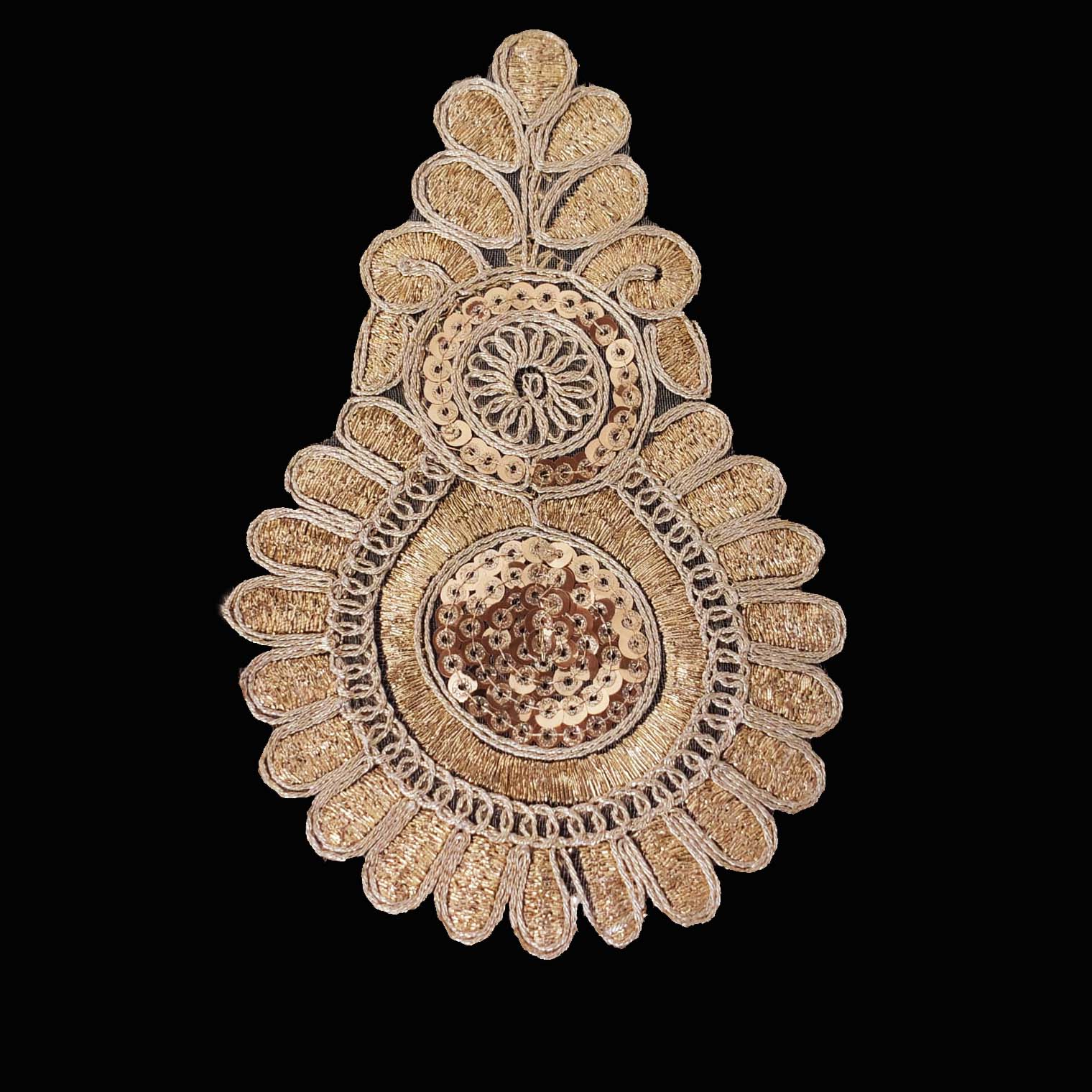 Golden Zari Motif MT112 2 Golden Zari Motif MT112