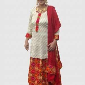 Phulkari Lehenga Dress Set with customised stitching PHL01